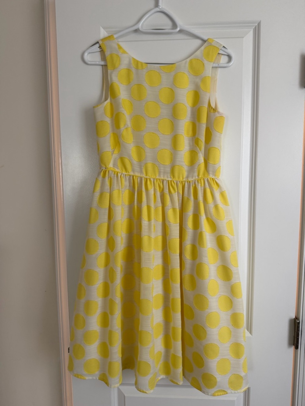 Yellow Polka Dot Sleeveless Dress